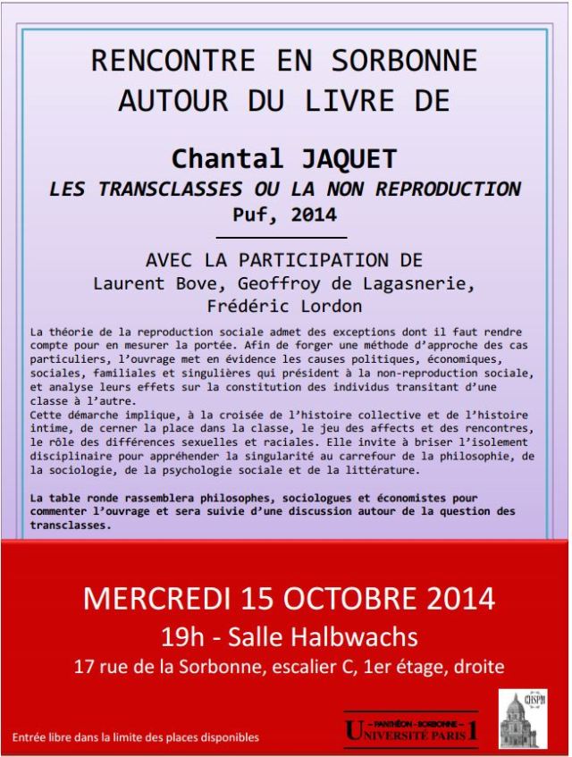 AFFICHE TRANSCLASSES SORBONNE