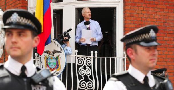 Julian Assange à l'ambassade d'Equateur
